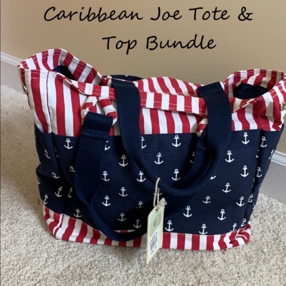 Two tops & tote -Caribbean Joe & Paradise Shores   & INC-